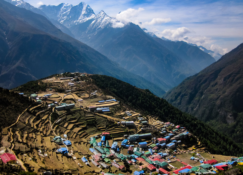 Namche Bazar, the last major village before Everest.