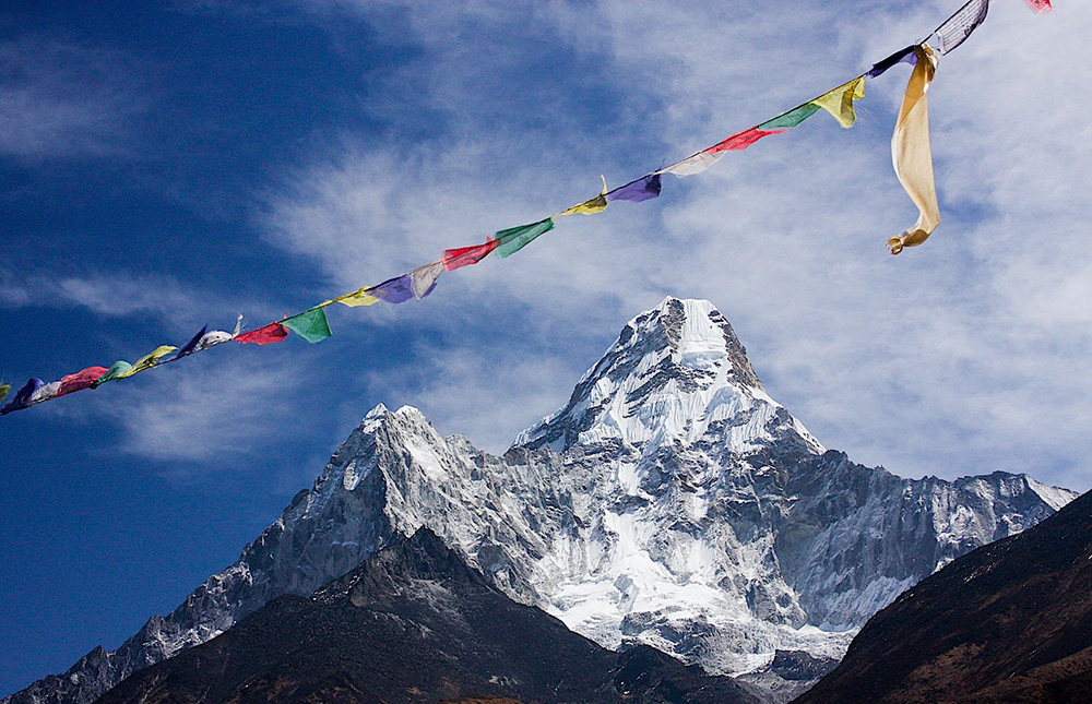 The bright sun of the Himalayas means packing a good pair of sunglasses for your trek is a must. Photo courtesy of Alex.