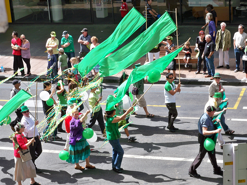 Auckland hosts a St. Patrick's Day parade every year. Photo courtesy of eightson.