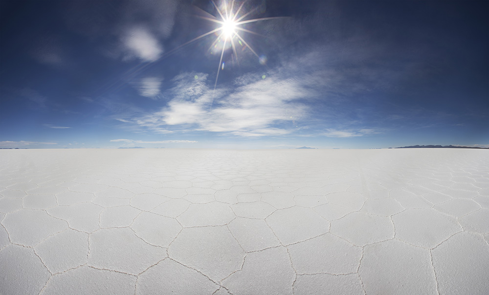 The salt flats of Uyuni, Bolivia.