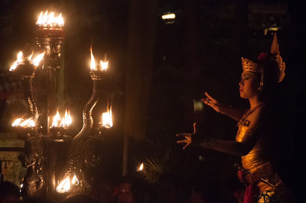 Kecak Dance in the evening at Pura Taman Saraswati.