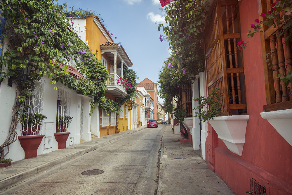 The colourful streets of Cartagena.