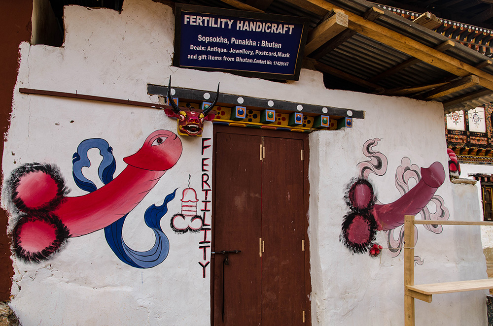 Phalluses are a symbol of good luck in Bhutan.