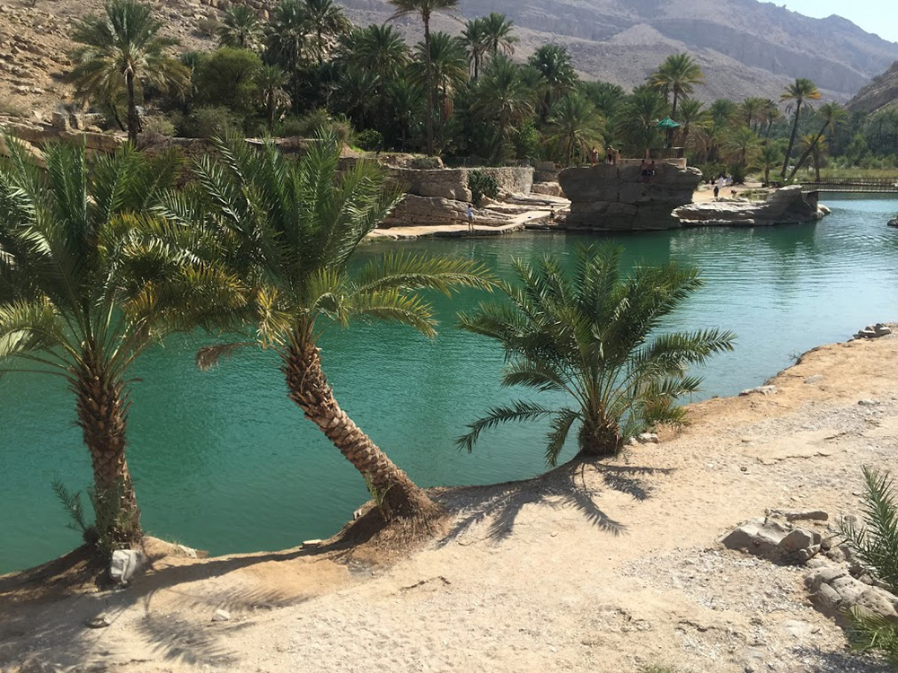 Wadis are fed by natural springs, which results in lush, turquoise waters.