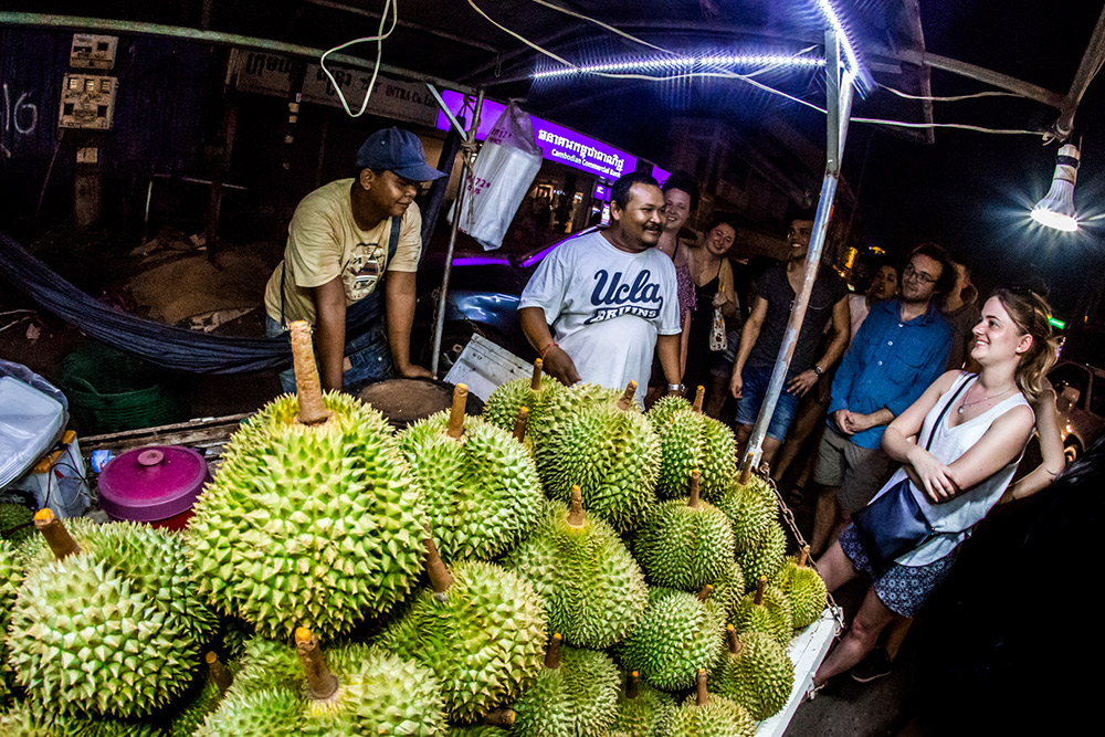 In Southeast Aisa, durian fruit is known as the “King of Fruits,” but it sure doesn’t smell like royalty. Consider yourself warned.