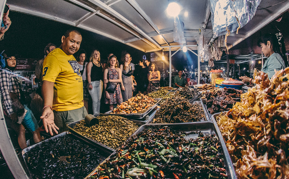 The street food. Inclusive, with your choice of insects!