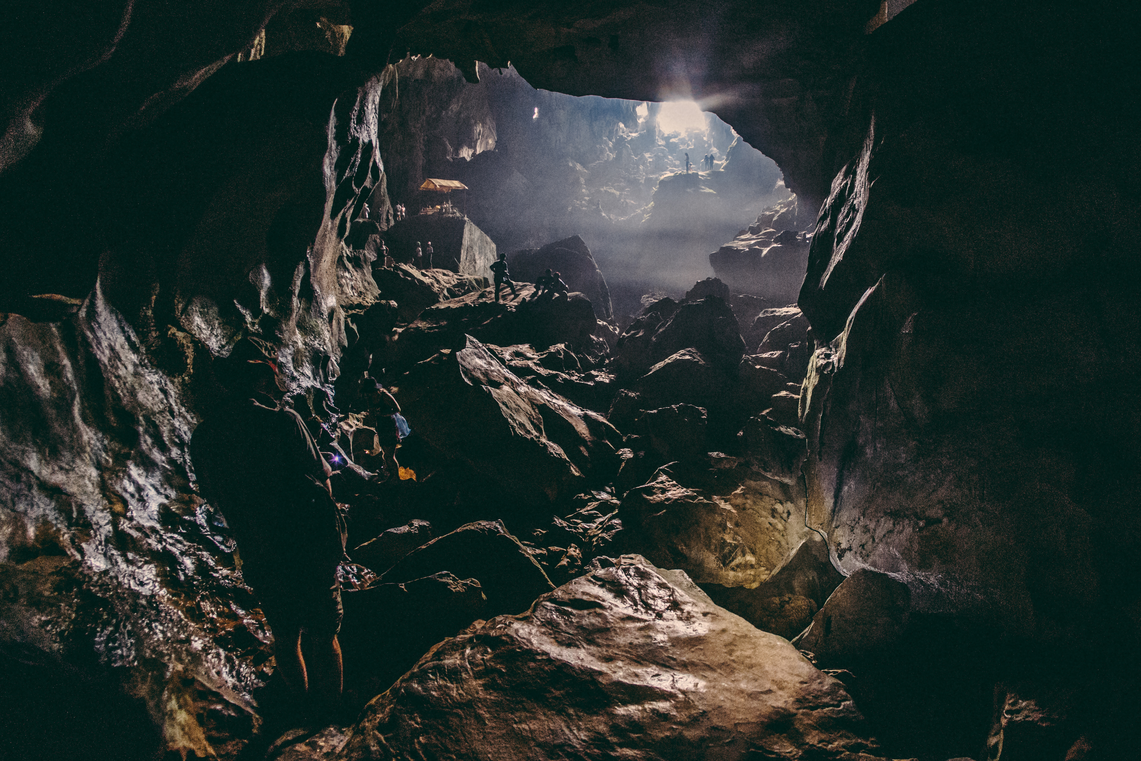 Caving in the Vang Vieng region.