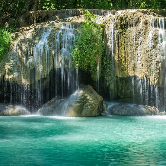 Seven tiers of turquoise