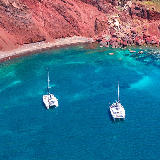 Sailing the Sunken Caldera of Santorini
