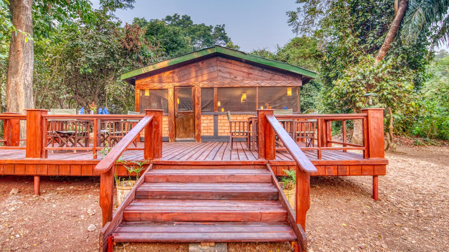 A view of the safari tent at Gombe Mbali Mbali Lodge.